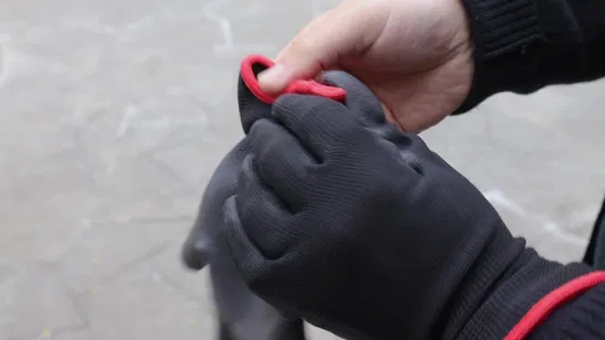 Nahtlose Mechaniker-Handhandschuhe aus weißem PU-Handflächen-Nylon mit langlebiger Beschichtung und Sicherheitsschutz für die Arbeit in der Industrie